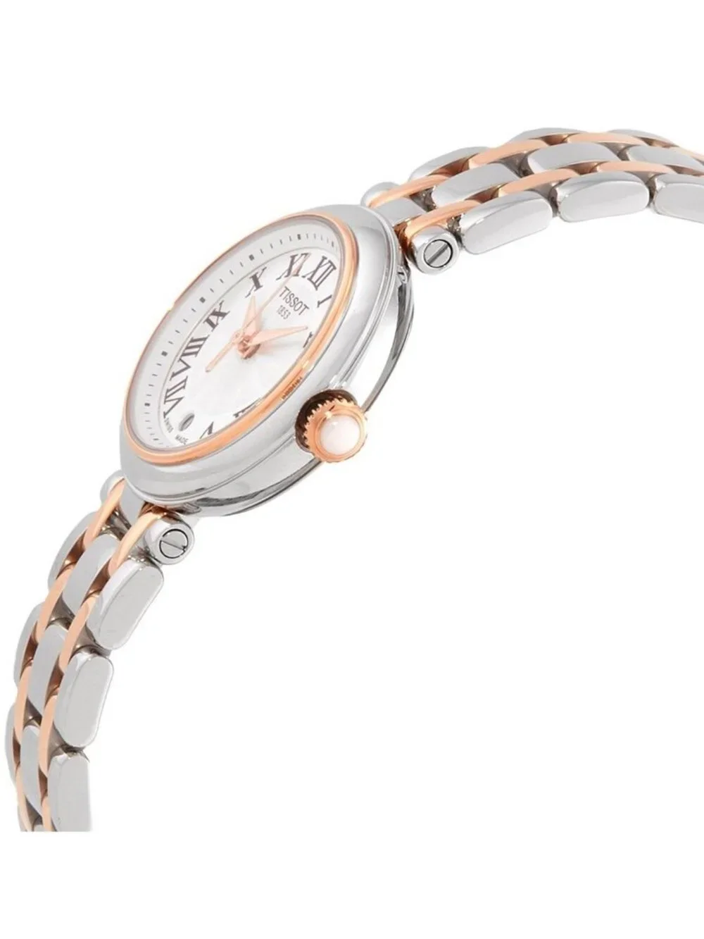 NWT Tissot Bellissima Small Lady Quartz White Dial Two-tone Watch